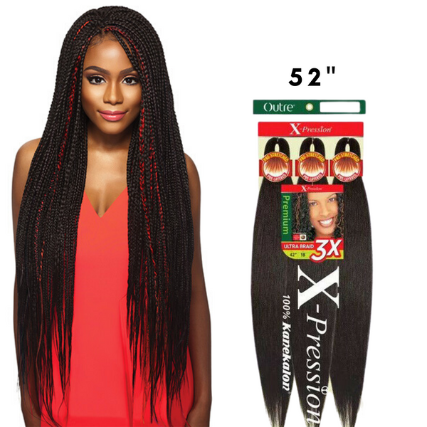 Sensationnel African Collection Kids Jumbo Braid Pre Stretched X Pression  Hair 3x 28” ( 99J Black Wine 3 Packs ) 