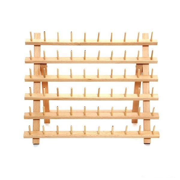 Laflare Braiding Hair Rack, Braid Rack for Hair Extension Holder with 60  spools, (Wood color)