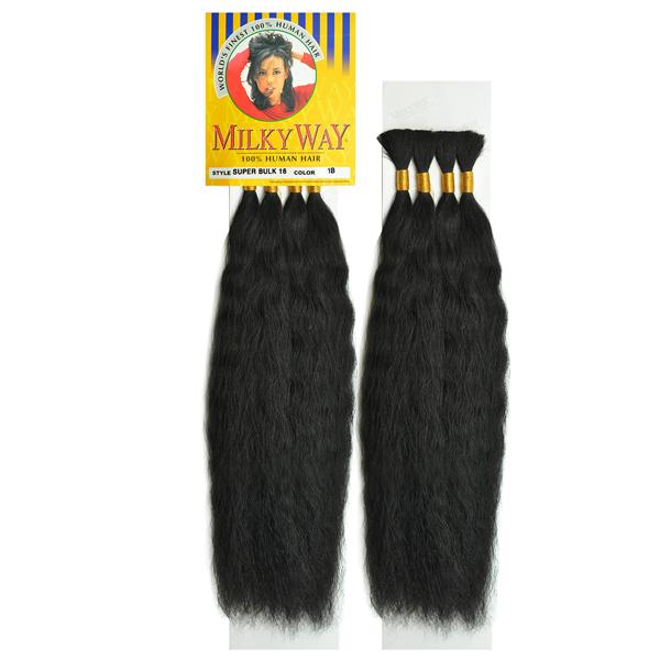 Wet N Wavy Bulk hair HUMAN HAIR QUALITY Micro Braiding Super Bulk Style 2  Packs (4 Bundles) DEAL Length (18 Inch, Jet Black #1) : : Beauty  