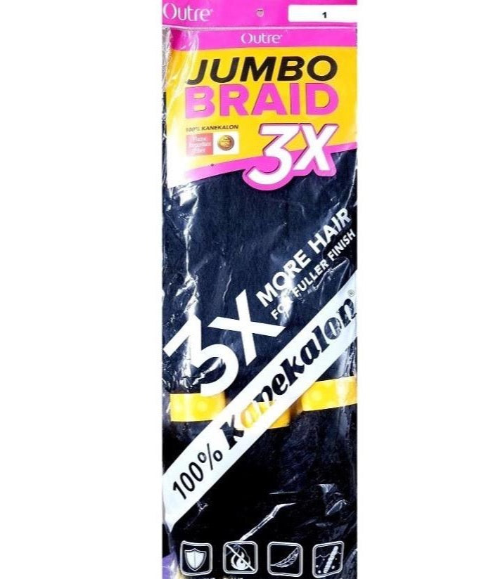 3X Jumbo Braid Bobbi Boss Feather Tip Pre-Stretched 54 Braiding Hair